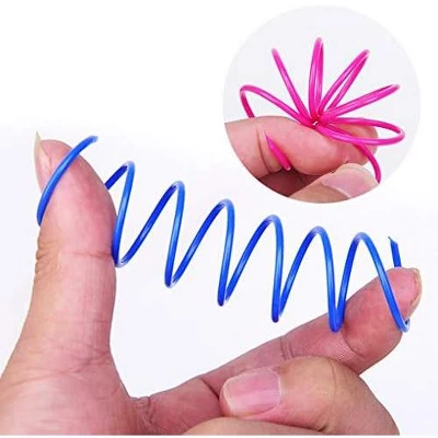 Itopfox Cat Spiral Spring Toy, 12-Pack Interactive Kitten Toy For Hunting, Biting, And Play, Colorful Heavy Plastic Springs To Keep Cats Active 2 Itopfox Cat Spiral Spring Toy, 12-Pack Interactive Kitten Toy For Hunting, Biting, And Play, Colorful Heavy Plastic Springs To Keep Cats Active - Image 2