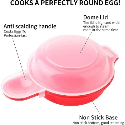 Itopfox Microwave Egg Cooker Set Of 2, Fast 1-Minute Egg Maker For Omelets, Sandwiches, And More, Non-Stick & Dishwasher Safe 2 Itopfox Microwave Egg Cooker Set Of 2, Fast 1-Minute Egg Maker For Omelets, Sandwiches, And More, Non-Stick & Dishwasher Safe - Image 2