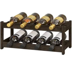 Itopfox Freestanding 2-Tier Bamboo Wine Rack For 8 Bottles, Countertop Cabinet Holder, Storage Shelf For Bar, Pantry, Wine Cellar, Basement -Itopfox Shop GUEST 604fe689 6aa5 4f4f bd06 42940e094729