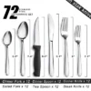 Itopfox 72-Piece Silverware Set For 12 With Steak Knives, Stainless Steel Cutlery Set Includes Forks, Spoons, Dishwasher Safe For Home & Restaurant