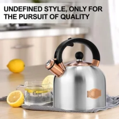 Itopfox Whistling Tea Kettle With Ergonomic Handle - Premium Stainless Steel Stovetop Teapot, Vintage Design With Composite Base, Compatible Silver -Itopfox Shop GUEST 611b36b8 39f7 47cd 99dc df2a808ada05