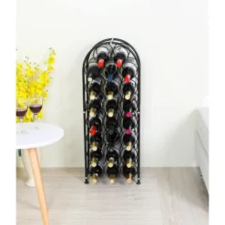 Itopfox 23 Bottle Arched Freestanding Floor Metal Wine Rack Holder Stand For Kitchen Bar Cellar Dining Room Black 10 Itopfox 23 Bottle Arched Freestanding Floor Metal Wine Rack Holder Stand For Kitchen Bar Cellar Dining Room Black -Itopfox Shop GUEST 62502a68 ce80 43a5 bfa9 a63b8ebe98b9
