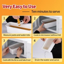 Itopfox Microwave Pasta Cooker With Strainer Lid, Water Level & Portion Measuring Device For Quick Meals, Ideal For Dorm, Office & Apartment Kitchens 9 Itopfox Microwave Pasta Cooker With Strainer Lid, Water Level & Portion Measuring Device For Quick Meals, Ideal For Dorm, Office & Apartment Kitchens -Itopfox Shop GUEST 628eba90 7313 4daa a91c 3f6818e39f39