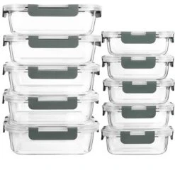 Itopfox 10-Pack Glass Meal Prep Containers With Snap Locking Lids, Airtight Food Storage Containers For Microwave, Oven, Freezer & Dishwasher Safe -Itopfox Shop GUEST 62ace6a4 039f 4f8b 9533 e9feec70681f