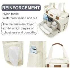 Itopfox Large Diaper Tote Bag With Laptop Compartment, Insulated Pockets, Multiple Storage For Baby Essentials, Travel Friendly -Itopfox Shop GUEST 62dd0e2e 7746 4590 ab2b d8bf539f1f94