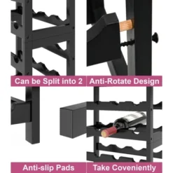 Itopfox 6-Tier Bamboo Wine Rack Freestanding Floor, 24 Bottles Wine Storage Shelves With Table Top, Stackable Display For Kitchen, Bar Rustic Brown 11 Itopfox 6-Tier Bamboo Wine Rack Freestanding Floor, 24 Bottles Wine Storage Shelves With Table Top, Stackable Display For Kitchen, Bar Rustic Brown -Itopfox Shop GUEST 64530067 535b 45ee 917a 6b2ddcb9a59a