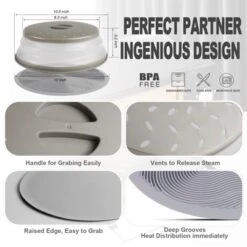 Itopfox 2 In 1 Microwave Mat & Food Cover - Silicone Bowl Holder, Splatter Guard, Multi-Use Trivet, Pot Holder, Drying Mat, Utensils Rest For Kitchen -Itopfox Shop GUEST 6477478a 9188 40bf b557 8134f0b79852