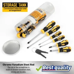 Itopfox 10-Piece Magnetic Screwdrivers Set With 5 Phillips & 5 Slotted Tips, Professional Cushion Grip For Comfort & Control, Includes Storage Bucket 9 Itopfox 10-Piece Magnetic Screwdrivers Set With 5 Phillips & 5 Slotted Tips, Professional Cushion Grip For Comfort & Control, Includes Storage Bucket -Itopfox Shop GUEST 64b0c404 e36d 466a ae67 7e70149ce209