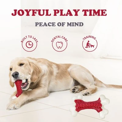 Itopfox Tough Chew-Proof Dog Toys For Aggressive Chewers, Large Breed Nylon Bone Toy, Almost Indestructible For Dogs 1 Itopfox Tough Chew-Proof Dog Toys For Aggressive Chewers, Large Breed Nylon Bone Toy, Almost Indestructible For Dogs