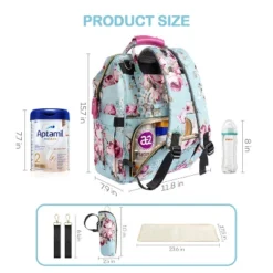 Itopfox Large Capacity Waterproof Diaper Backpack With Insulated Pockets, Changing Pad & Bottle Bag For Baby Essentials (Rose Flower) 11 Itopfox Large Capacity Waterproof Diaper Backpack With Insulated Pockets, Changing Pad & Bottle Bag For Baby Essentials (Rose Flower) -Itopfox Shop GUEST 65d06f01 af85 4bae ac2b e7e05fe9fa1a