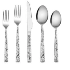 Itopfox Hammered Silverware Set, 40-Piece Stainless Steel Flatware For 8, Includes Dinner Knives, Forks, Spoons, Modern Design, Mirror Polish -Itopfox Shop GUEST 672a326c c044 47c3 bf6b 1aed8ed4ac0e