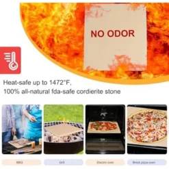 Itopfox 10 Inch Small Pizza Stone With Parchment Paper For Camp Oven, Rectangular Cordierite Baking & Grilling Stone For Grills And Air Fryers -Itopfox Shop GUEST 6a6f59b3 9f57 46cb a98d ecd159b27bb8