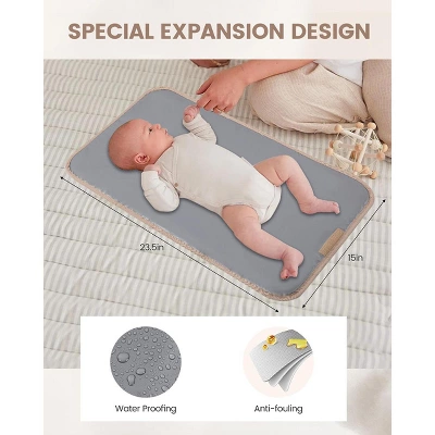 Itopfox Puffer Baby Diaper Tote Bag With Changing Pad & Pacifier Case, Waterproof & Lightweight For Travel, 15.6inch 4 Itopfox Puffer Baby Diaper Tote Bag With Changing Pad & Pacifier Case, Waterproof & Lightweight For Travel, 15.6inch - Image 4