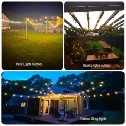 Itopfox Outdoor String Lights Waterproof 200FT With 100+4 Shatterproof LED Edison Bulbs For Party Backyard Gazebo Pergola Cafe, 2Pack X 100ft -Itopfox Shop GUEST 6ab52adb 6e38 4f03 8704 7ef92d31fdf3