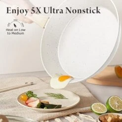 Itopfox 24 Pcs Non Stick Ceramic Cookware Set, Healthy Non Toxic Kitchen Cookware With Large Capacity, Induction Compatible, PFAS Free, Cream White -Itopfox Shop GUEST 6c4e3d4c 1026 4d7f 99a7 8ed1ae5a5c51