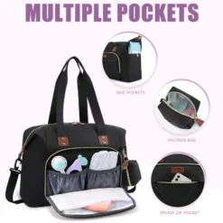 Itopfox Large Travel Diaper Tote With Pacifier Case, Multifunction Baby Bag For Mom And Dad, Spacious And Organized Storage -Itopfox Shop GUEST 6d92e671 e2d5 451e 87b1 d98bd645cc48