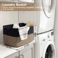 Itopfox Woven Storage Baskets For Organizing Towels, Books, Clothes, Shoes, Toys, And Baby Laundry - Perfect For Office, Closet, And Nursery Shelves -Itopfox Shop GUEST 6e22b1da c4fd 47d0 8cec 86cfc11ab890
