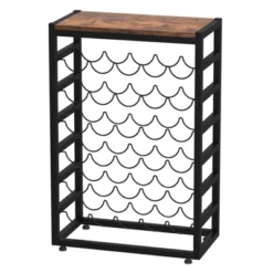 Itopfox 6-Tier Free Standing Wine Rack With Wooden Table Top, Sturdy Metal Bottle Holder For Kitchen Bar Pantry, Holds 30 Bottles -Itopfox Shop GUEST 6e2d0b04 dd60 49f0 98f4 6579d1b5a840