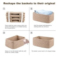 Itopfox 3 Pack Small Storage Baskets For Organizing, Cute Woven Decorative Gift Baskets For Shelves, Mini Closet Organizer Bins With Handles 13 Itopfox 3 Pack Small Storage Baskets For Organizing, Cute Woven Decorative Gift Baskets For Shelves, Mini Closet Organizer Bins With Handles -Itopfox Shop GUEST 6f748844 38f8 4fa2 bb8c e973fefbc0ba