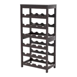 Itopfox 24 Bottle Freestanding Wine Rack With Table Top, 6 Tier Bamboo Wine Shelf For Kitchen, Bar, Dining Room, Living Room - Dark Brown -Itopfox Shop GUEST 71e15de4 f22b 4cce a5bb 3e7c6afb7d67
