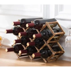 Itopfox Freestanding Stackable Wine Rack Organizer For Countertop And Cabinets With Foldable Design And Scratch-Resistant Protector -Itopfox Shop GUEST 71eed8dd ca66 4743 aecb a383d7f80ffd