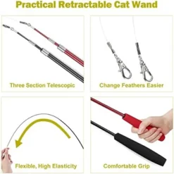 Itopfox Interactive Cat Toy With Retractable Wand & Feather Refills For Indoor Cats To Chase, Exercise & Play -Itopfox Shop GUEST 724ec749 7ddc 4310 ac48 9dbb23672857