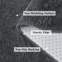 Itopfox Fluffy Dark Grey Area Rug For Bedroom Living Room, Soft Plush Shaggy Deep Gray Kids Rug, Non-Slip And Machine Washable Carpet For Dorm Decor 11 Itopfox Fluffy Dark Grey Area Rug For Bedroom Living Room, Soft Plush Shaggy Deep Gray Kids Rug, Non-Slip And Machine Washable Carpet For Dorm Decor -Itopfox Shop GUEST 733ff34f af28 490d 8059 5202cf094c31