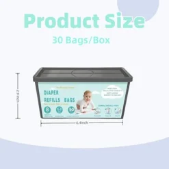 Itopfox Diaper Pail Refill Bags, 30 Count, Compatible With Easy Roll Signature & Platinum Pails, 7-Layer Odor Barrier -Itopfox Shop GUEST 736b2534 68ee 4493 9ce6 4a74e361f6da
