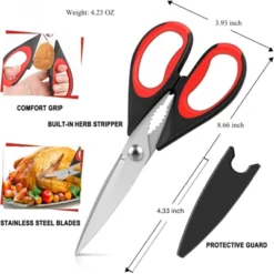 Itopfox Kitchen Scissors Heavy Duty Stainless Steel, All Purpose Cooking Shears For Meat Poultry Food, Dishwasher Safe Utility Tools With Home Gift -Itopfox Shop GUEST 73cc846d e112 43cc b264 7e3cce193a7f