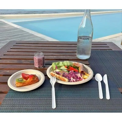 Itopfox 150 Count Heavy-duty Compostable Utensils Set, Includes Forks, Spoons, And Knives, BPI Certified Disposable Flatware 4 Itopfox 150 Count Heavy-duty Compostable Utensils Set, Includes Forks, Spoons, And Knives, BPI Certified Disposable Flatware - Image 4