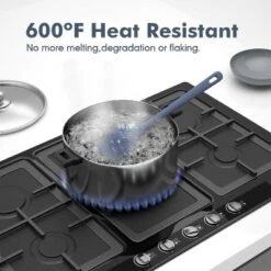 Itopfox 5-Piece Silicone Spatula Set, Food Grade Rubber Spatulas With Ergonomic Grip, Heat Resistant For Nonstick Cookware, Cooking, Baking