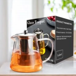 Itopfox Glass Teapot Stovetop Safe, Borosilicate Clear Tea Kettle With Removable Stainless Steel Infuser, Ideal For Loose Leaf And Blooming Tea -Itopfox Shop GUEST 75e64056 809d 49e5 9559 5232e3918a49
