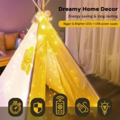 Itopfox 300LED Fairy Curtain Lights, Warm White USB Plug In 8 Modes String Hanging Lights With Remote For Bedroom, Indoor, Outdoor, Weddings, Party 9 Itopfox 300LED Fairy Curtain Lights, Warm White USB Plug In 8 Modes String Hanging Lights With Remote For Bedroom, Indoor, Outdoor, Weddings, Party -Itopfox Shop GUEST 765576a0 f124 422c acec 963ead2adde6