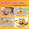 Itopfox Microwave Baked Potato Cooker Cooks In Minutes Tender & Fluffy, Baking Potato Cooker For Microwave Oven, Twice Baked Potatoes Steamer