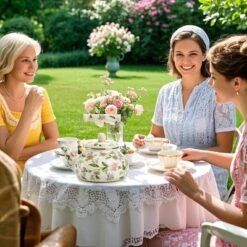 Itopfox Vintage Enamel Tea Kettle, Green Floral Steel Teapot With Cool Touch Porcelain Handle For Stovetop, Home Kitchen Decor, Gift For Housewarming -Itopfox Shop GUEST 78db4a33 af99 440d a300 04bb4c019fe1