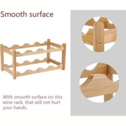 Itopfox 2-Tier Bamboo Wine Rack - Eco-Friendly, Space-Saving Storage For 8 Bottles, Easy Assembly For Kitchen, Pantry, Bar, Or Home Decor -Itopfox Shop GUEST 79c0329d f78c 4a1d b4a7 880fd415c579