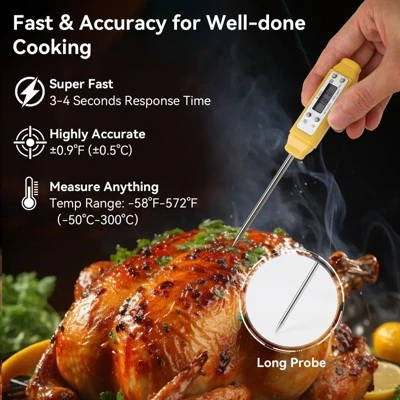 Itopfox Digital Food Thermometer With Automatic Calibration, High Accuracy Electronic Pocket Thermometer For Cooking, Meat, Liquid, Frying 1 Itopfox Digital Food Thermometer With Automatic Calibration, High Accuracy Electronic Pocket Thermometer For Cooking, Meat, Liquid, Frying