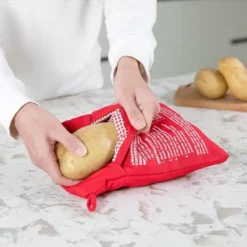 Itopfox Microwave Potato Bag For Baking, Reusable Steam Pocket Cooker For Potatoes, Corn, Bread, And Tortillas, Washable Fabric
