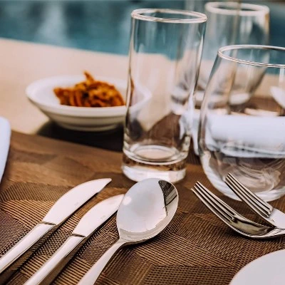 Itopfox 45-Piece Silverware Set, Durable Stainless Steel Flatware For 8, Ergonomic Design With Steak Knives, Rust-proof, Dishwasher Safe Kitchen 3 Itopfox 45-Piece Silverware Set, Durable Stainless Steel Flatware For 8, Ergonomic Design With Steak Knives, Rust-proof, Dishwasher Safe Kitchen - Image 3