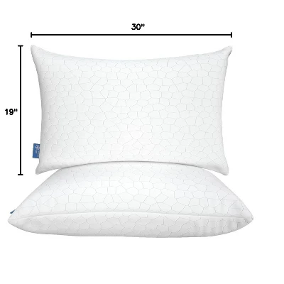 Itopfox Cooling Pillows For Sleeping 2 Pack, Shredded Memory Foam Bed Pillows, Cool Gel Pillow For Hot Sleepers Adjustable Firm Pillow For Side, Back 9 Itopfox Cooling Pillows For Sleeping 2 Pack, Shredded Memory Foam Bed Pillows, Cool Gel Pillow For Hot Sleepers Adjustable Firm Pillow For Side, Back - Image 9