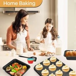 Itopfox 6-Piece Non-Stick Bakeware Set, Stackable Baking Pans For Even Heating, Includes Muffin Pan, Loaf Pan, Round & Square Cake Pans, Cooling Rack 10 Itopfox 6-Piece Non-Stick Bakeware Set, Stackable Baking Pans For Even Heating, Includes Muffin Pan, Loaf Pan, Round & Square Cake Pans, Cooling Rack -Itopfox Shop GUEST 813db64e f3a7 48f0 84b1 9fd8e5506984