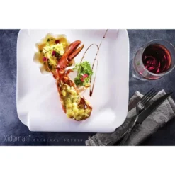 Itopfox 16-Piece Modern Black Hammered Silverware Set With Ultra Sharp 2-IN-1 Serrated Knives, Stainless Steel Flatware Set, Titanium Plated Cutlery -Itopfox Shop GUEST 81fdcbc8 a13c 4c27 8c3c 0a279634357d