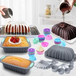 Itopfox 72-Piece Silicone Bakeware Set, Nonstick Baking Pans With Cake & Loaf Pans, Baking Cups, Measuring Cups & Spoons, Oven & Dishwasher Safe -Itopfox Shop GUEST 84638b35 1f24 4068 8548 3f2eaeff66e5