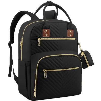 Itopfox Large Capacity Diaper Backpack For Travel With Changing Pad, Stroller Straps & Pacifier Case, Black 7 Itopfox Large Capacity Diaper Backpack For Travel With Changing Pad, Stroller Straps & Pacifier Case, Black - Image 7