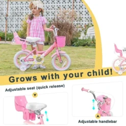 Itopfox Girls Princess Style Bike With Doll-Seat & Basket & Training Wheels For Kids Ages 2-13, Multiple Colors -Itopfox Shop GUEST 85f4270b 4a2b 46a0 a746 931f60adebe1