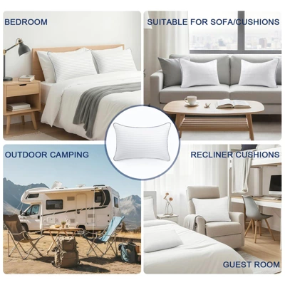 Itopfox Soft Queen Size Pillows Set Of 2, Fluffy & Supportive Bed Pillows For Back Stomach Side Sleepers Filled With Down Alternative, Luxury Pillows 7 Itopfox Soft Queen Size Pillows Set Of 2, Fluffy & Supportive Bed Pillows For Back Stomach Side Sleepers Filled With Down Alternative, Luxury Pillows - Image 7