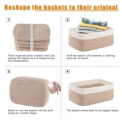 Itopfox 4 Pack Woven Storage Baskets, Small Decorative Bins For Shelves Organizer Baskets For Home, Office, Baby Room, Living Room, Bedroom, Bathroom 11 Itopfox 4 Pack Woven Storage Baskets, Small Decorative Bins For Shelves Organizer Baskets For Home, Office, Baby Room, Living Room, Bedroom, Bathroom -Itopfox Shop GUEST 875a9938 58a6 4b5f 855c 5af3a55ea8b2