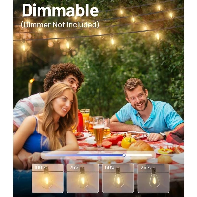 Itopfox Ultra Long Outdoor LED String Lights With Shatterproof S11 Edison Bulbs, Waterproof Hanging Light For Backyard Deck Porch Party Decor 2 Itopfox Ultra Long Outdoor LED String Lights With Shatterproof S11 Edison Bulbs, Waterproof Hanging Light For Backyard Deck Porch Party Decor - Image 2