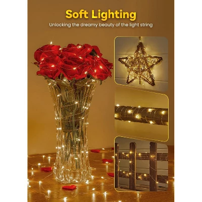 Itopfox Fairy Lights With Remote, 100 LED Waterproof String Lights Indoor Outdoor, Starry Twinkle Light For Christmas Home Bedroom Wedding DIY 5 Itopfox Fairy Lights With Remote, 100 LED Waterproof String Lights Indoor Outdoor, Starry Twinkle Light For Christmas Home Bedroom Wedding DIY - Image 5