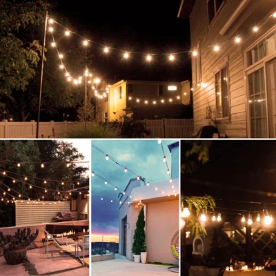 Itopfox S14 LED Outdoor String Lights, Shatterproof IP65 Waterproof For Patio, Backyard Vintage Edison Style Lights, White, Connectable, Weatherproof 5 Itopfox S14 LED Outdoor String Lights, Shatterproof IP65 Waterproof For Patio, Backyard Vintage Edison Style Lights, White, Connectable, Weatherproof - Image 5